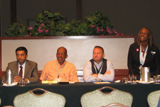 Professor Sherri Burr makes a presentation during a panel discussion