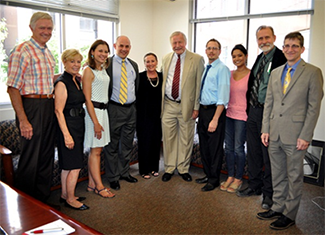 Parnall family and donors meet with UNM Law School Dean