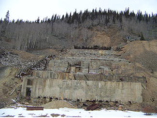 Old mining features, another indication of the industrial history of the area.