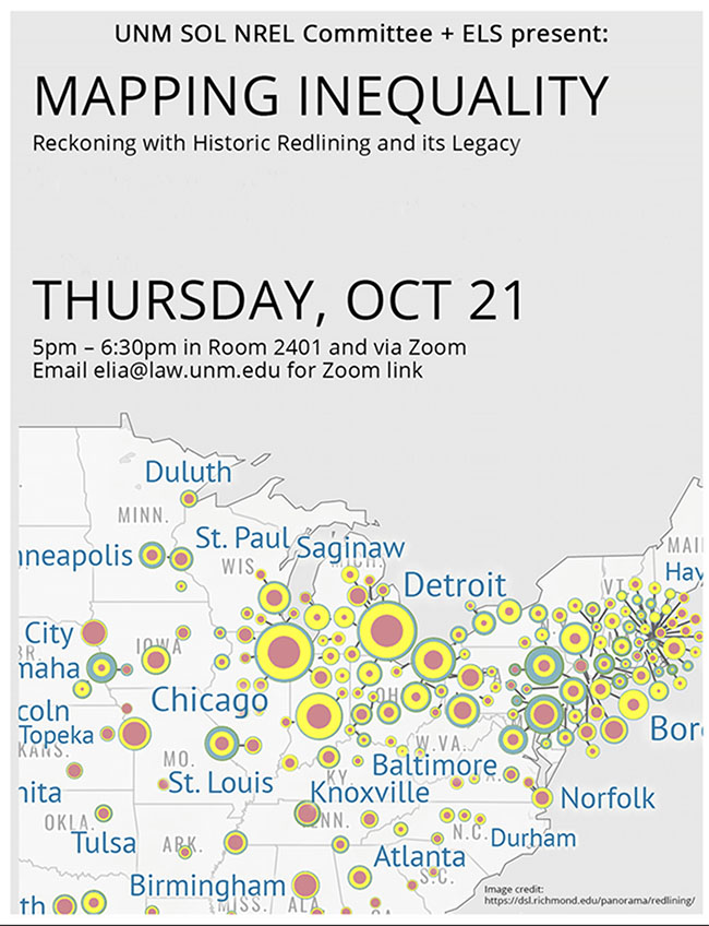 flyer displaying details for the mapping inequality event
