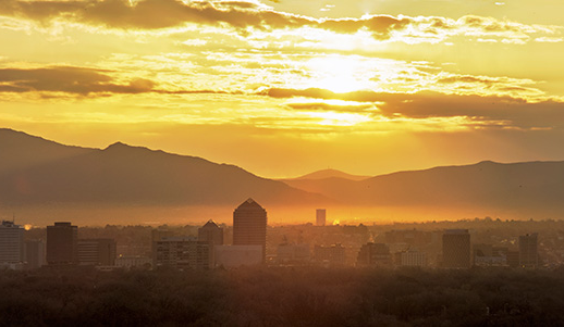 Albuquerque Downtown and Mountains