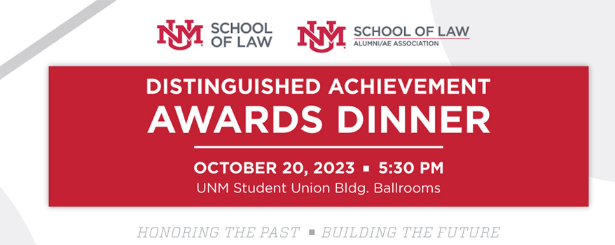 banner image with details for the 2023 awards dinner