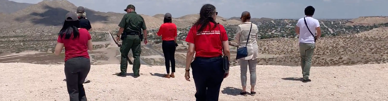 Photo of the group at the border