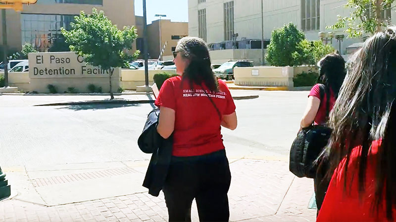 Photo of LBJI Mentors walking