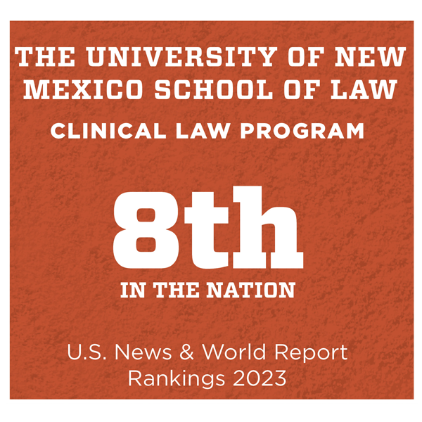 Clinic ranking for photo banner. 9th in the nation for clinical law program in US World and News Report for 2022
