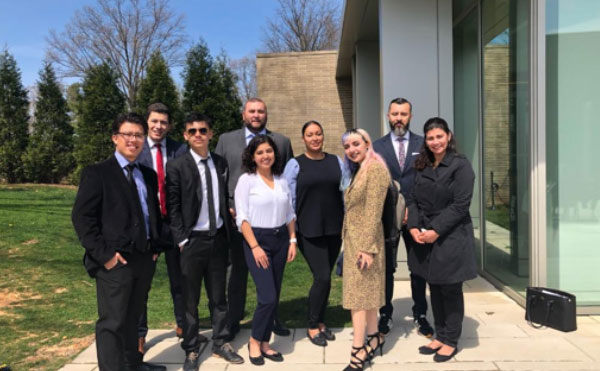 The UNM contingent during competition at the American University Washington College of Law, 2019.