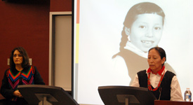 Professors Christine Zuni Cruz (`80) and Margaret Montoya