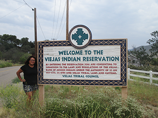 Nikke A. Alex visiting the reservation lands of the Viejas Band of Kumeyaay Indians near San Diego, CA.