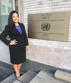 Garcia spent the Fall 2015 semester working for the UN at the Mechanism for International Criminal Tribunals (MICT) in The Netherlands.