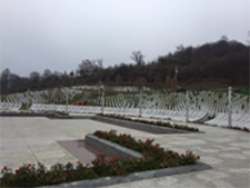 The memorial burial site of thousands of Muslim men and boys murdered during the Bosnian War.