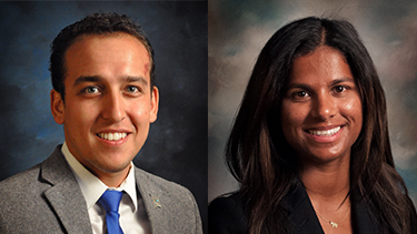 Israel Chavez (Class of '19) and Alexis Shannez Dudelczyk (Class of '18) received Family Law Scholarships. 