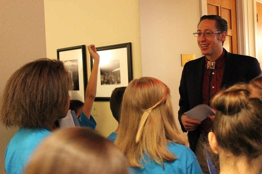 Representative Nathan P. Small of District 36 is delighted to see his Wild Friends.  Photo by Sal Guardiola II