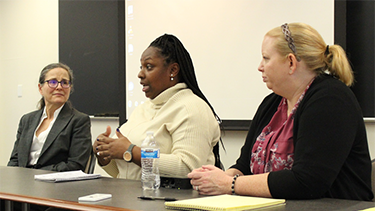 Social Justice Lunchbox Guest Speakers Leslie Jones, Queva Hubbard, and Christi Fields