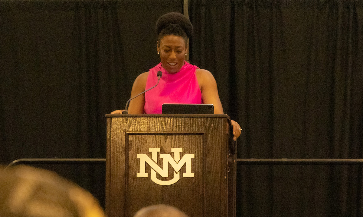 Aja Nicole Brooks at UNM Black history month brunch