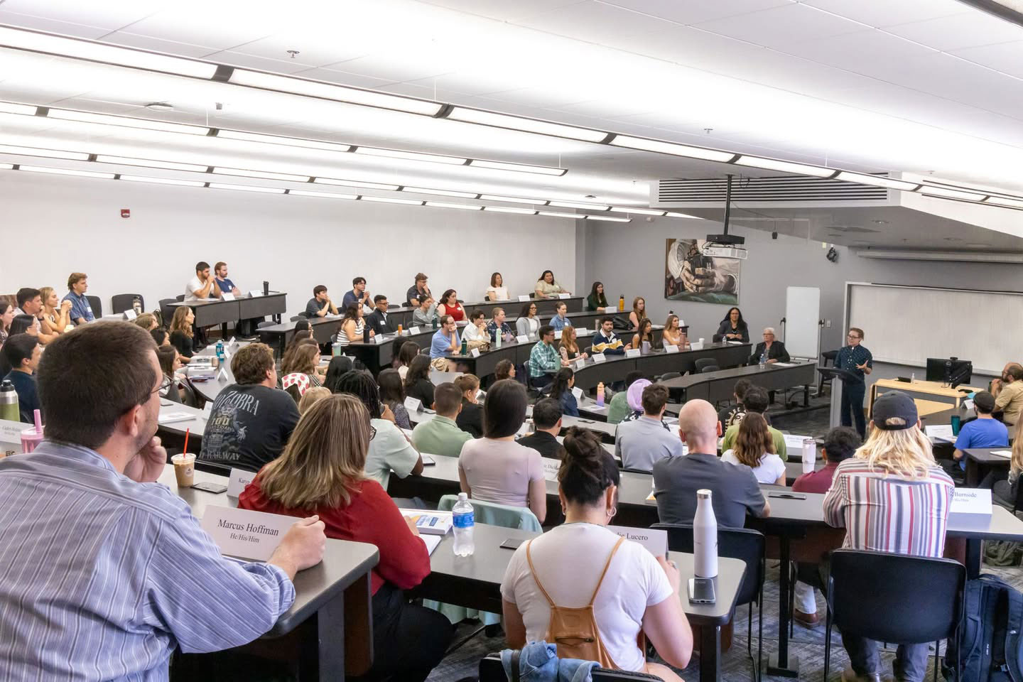 students at orientation