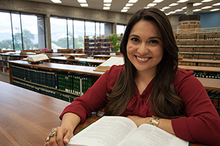 Student in Library